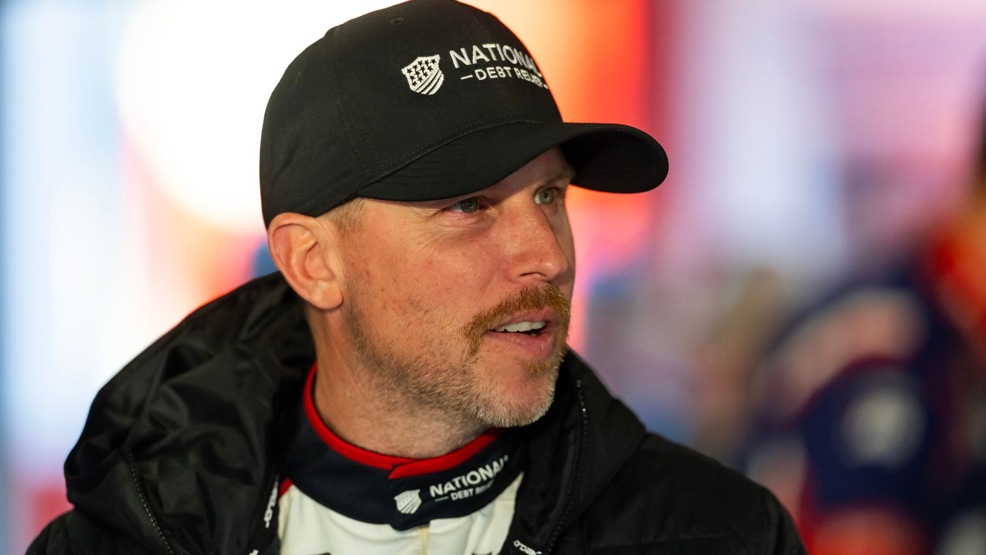 Feb 13, 2026; Daytona Beach, Florida, USA; NASCAR Cup Series driver Denny Hamlin during practice for the Daytona 500 at Daytona International Speedway