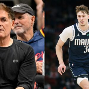 Mark Cuban (L), Cooper Flagg (R)