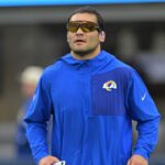 Los Angeles Rams wide receiver Puka Nacua (12) warms up prior to a game against the Arizona Cardinals at SoFi Stadium.
