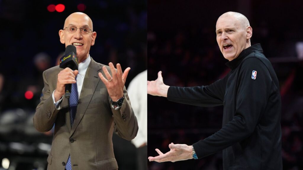 Adam Silver (L), Rick Carlisle (R)
