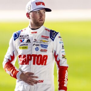 Feb 11, 2026; Daytona Beach, Florida, USA; NASCAR Cup Series driver William Byron (24) during qualifying for the Daytona 500 at Daytona International Speedway.
