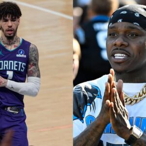 LaMelo Ball(L) and DaBaby(R)