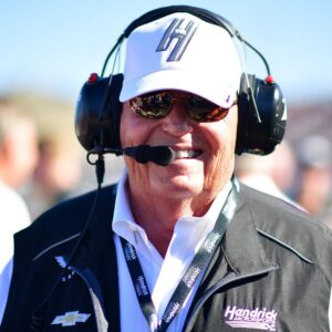 Nov 1, 2025; Avondale, Arizona, USA; Hendrick Motorsports team owner Rick Hendrick attends qualifying at Phoenix Raceway