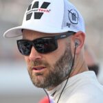 Sep 6, 2025; Madison, Illinois, USA; NASCAR Cup Series driver Shane van Gisbergen (88) looks on during practice and qualifying for the Enjoy Illinois 300 at World Wide Technology Raceway.