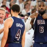 Steve Kerr, Steph Curry and LeBron James