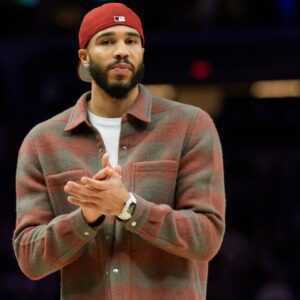 Nov 29, 2025; Minneapolis, Minnesota, USA; Boston Celtics forward Jayson Tatum (0) during the fourth quarter against the Minnesota Timberwolves at Target Center