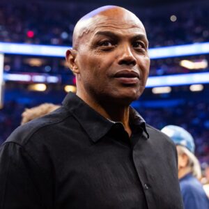 Phoenix Suns former player Charles Barkley in attendance against the Minnesota Timberwolves during an NBA Cup game at Mortgage Matchup Center.