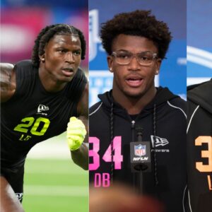 Ohio State players Sonny Styles, Arvell Reese, Caleb Downs, Carnell Tate