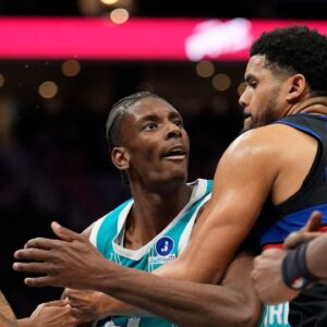 Miles Bridges, Moussa Diabate, Tobias Harris, and Jalen Duren