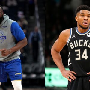 Draymond Green (L) and Giannis Antetokounmpo (R)