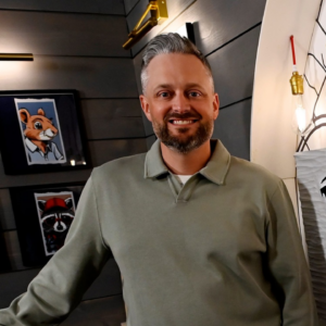Nate Bargatze in the room he records his Nateland podcast at Zanies Comedy Night Club Monday, April 28, 2025 in Nashville, Tenn.