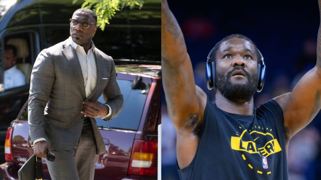 Shannon Sharpe (L), Deandre Ayton (R)