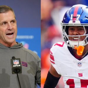 John Harbaugh and Wan'Dale Robinson