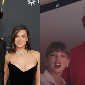Josh Allen, Hailee Steinfeld, Travis Kelce, and Taylor Swift