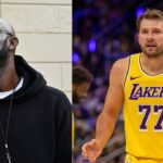 Kevin Garnett (L), Luka Doncic (R)