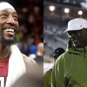 Bam Adebayo (L) and Michael Jordan (R)