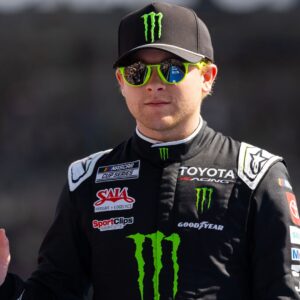 Feb 15, 2026; Daytona Beach, Florida, USA; NASCAR Cup Series driver Ty Gibbs (54) during the 68th running of the Daytona 500 at Daytona International Speedway.