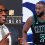 Shannon Sharpe (L), Jaylen Brown (R)