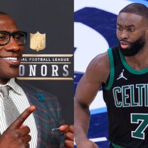 Shannon Sharpe (L), Jaylen Brown (R)