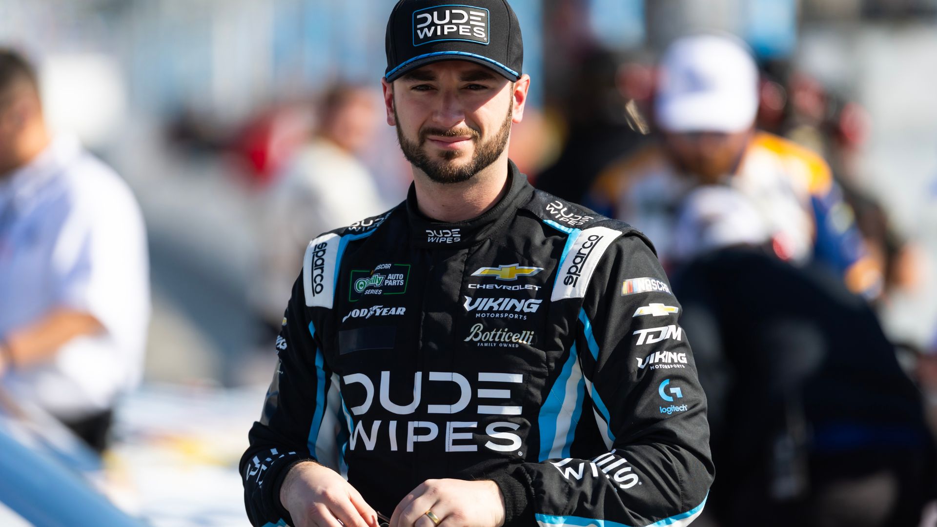 Feb 14, 2026; Daytona Beach, Florida, USA; NASCAR O’Reilly Auto Parts Series driver Anthony Alfredo (96) during qualifying for the United Rentals 300 at Daytona International Speedway.