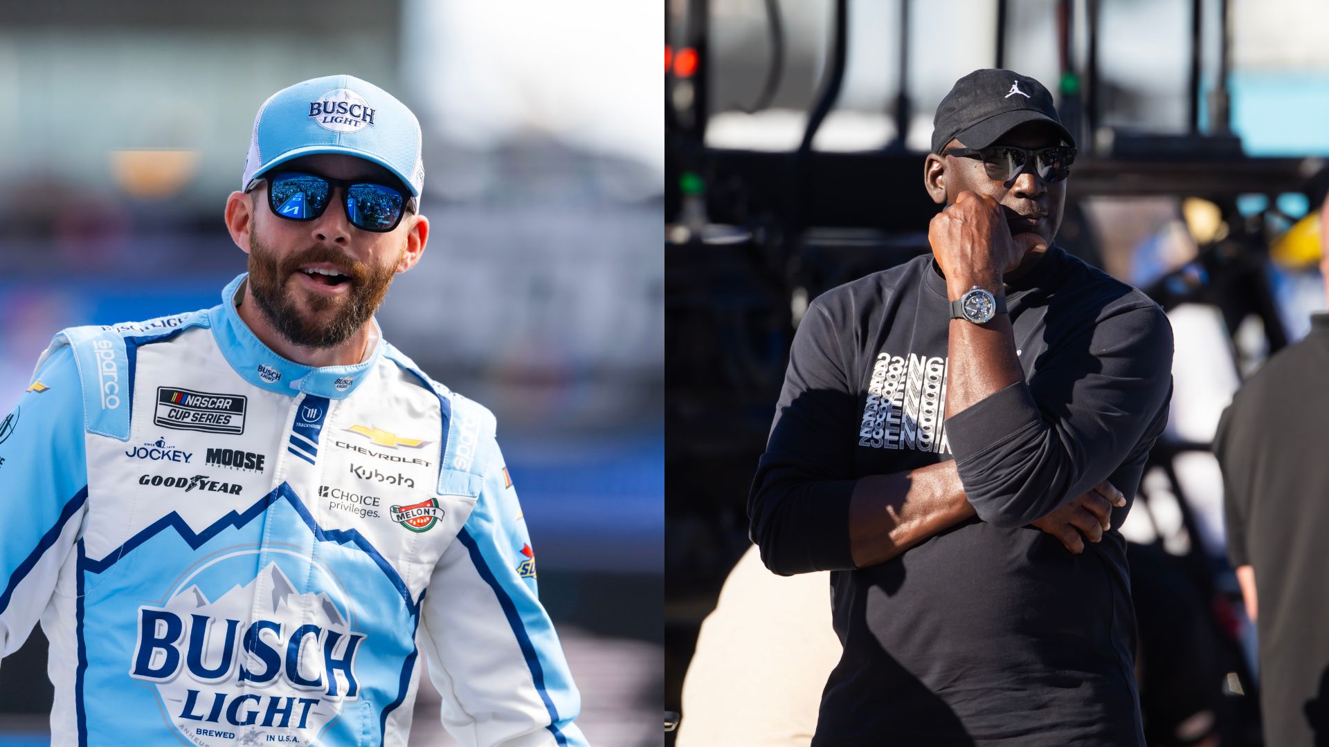 Ross Chastain (L) and Michael Jordan (R)