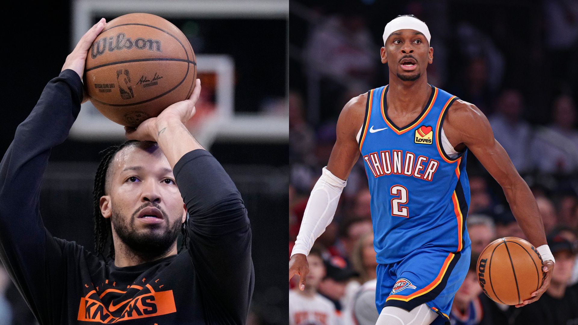 Jalen Brunson (L) and Shai Gilgeous-Alexander (R)
