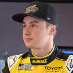 Feb 11, 2026; Daytona Beach, Florida, USA; NASCAR Cup Series driver Christopher Bell (20) during practice for the Daytona 500 at Daytona International Speedway. Mandatory Credit: Mike Dinovo-Imagn Images