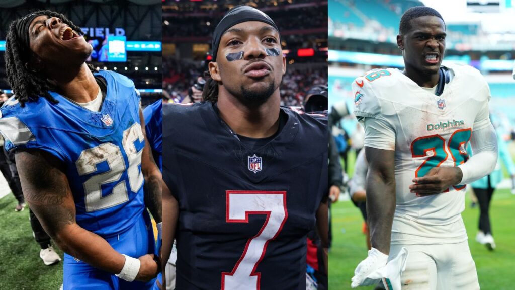 Jahmyr Gibbs, Bijan Robinson, De'Von Achane