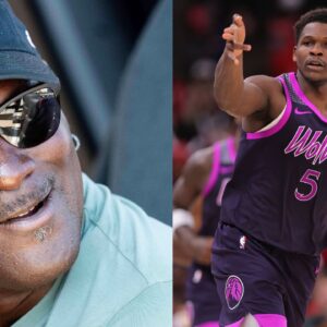 Michael Jordan (L) Anthony Edwards (R)