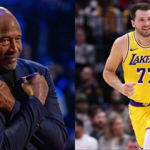 James Worthy (L), Luka Doncic (R)