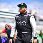Mar 14, 2026; Las Vegas, Nevada, USA; Roush Fenway Keselowski Racing driver Chris Buescher (17) during qualifying at Las Vegas Motor Speedway.