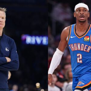 Steve Kerr (L), Shai Gilgeous-Alexander (R)