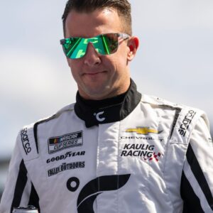 Feb 15, 2026; Daytona Beach, Florida, USA; NASCAR Cup Series driver AJ Allmendinger (16) during the 68th running of the Daytona 500 at Daytona International Speedway