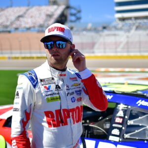 Mar 14, 2026; Las Vegas, Nevada, USA; Hendrick Motorsports driver William Byron (24) during qualifying at Las Vegas Motor Speedway.