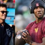 Tom Brady and Jayden Daniels