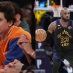 Timothee Chalamet (L), LeBron James (R)
