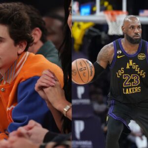 Timothee Chalamet (L), LeBron James (R)