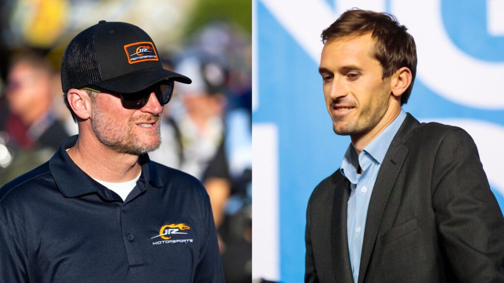 Dale Earnhardt Jr. (L) and Ben Kennedy (R)