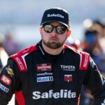 Feb 13, 2026; Daytona Beach, Florida, USA; NASCAR Truck Series driver Kaden Honeycutt (11) during qualifying for the Fresh from Florida 250 at Daytona International Speedway.