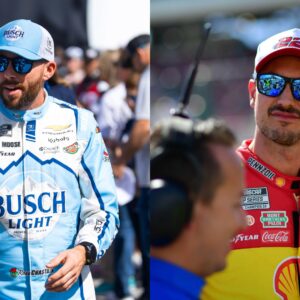 Ross Chastain (L) and Joey Logano (R)