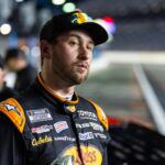 Feb 11, 2026; Daytona Beach, Florida, USA; NASCAR Cup Series driver Chase Briscoe (19) during qualifying for the Daytona 500 at Daytona International Speedway.