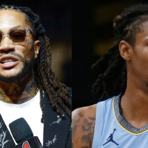 Derrick Rose (L), Ja Morant (R)