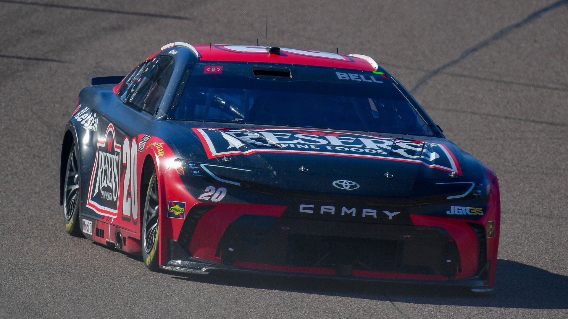 Mar 8, 2026; Avondale, Arizona, USA; Joe Gibbs Racing driver Christopher Bell (20) during the Straight Talk Wireless 500 at Phoenix Raceway