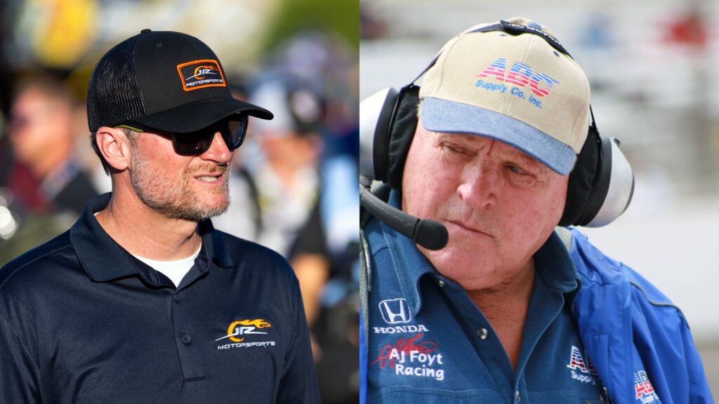 Dale Earnhardt Jr. (L) and AJ Foyt (R)