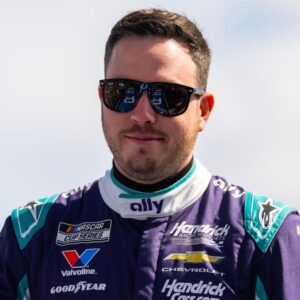 Feb 15, 2026; Daytona Beach, Florida, USA; NASCAR Cup Series driver Alex Bowman (48) during the 68th running of the Daytona 500 at Daytona International Speedway