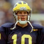 Ann Arbor, MI, USA; FILE PHOTO; Michigan Wolverines quarterback Tom Brady (10) during the 1996 season.