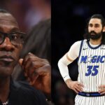 Shannon Sharpe (L), Goga Bitadze (R)