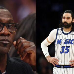 Shannon Sharpe (L), Goga Bitadze (R)