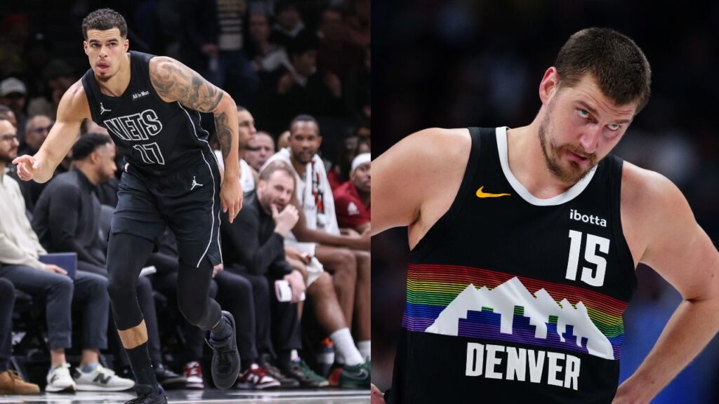 Michael Porter Jr. (L), Nikola Jokic (R)