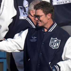 Tom Brady waves before Super Bowl LX between the Seattle Seahawks and the New England Patriots at Levi's Stadium.